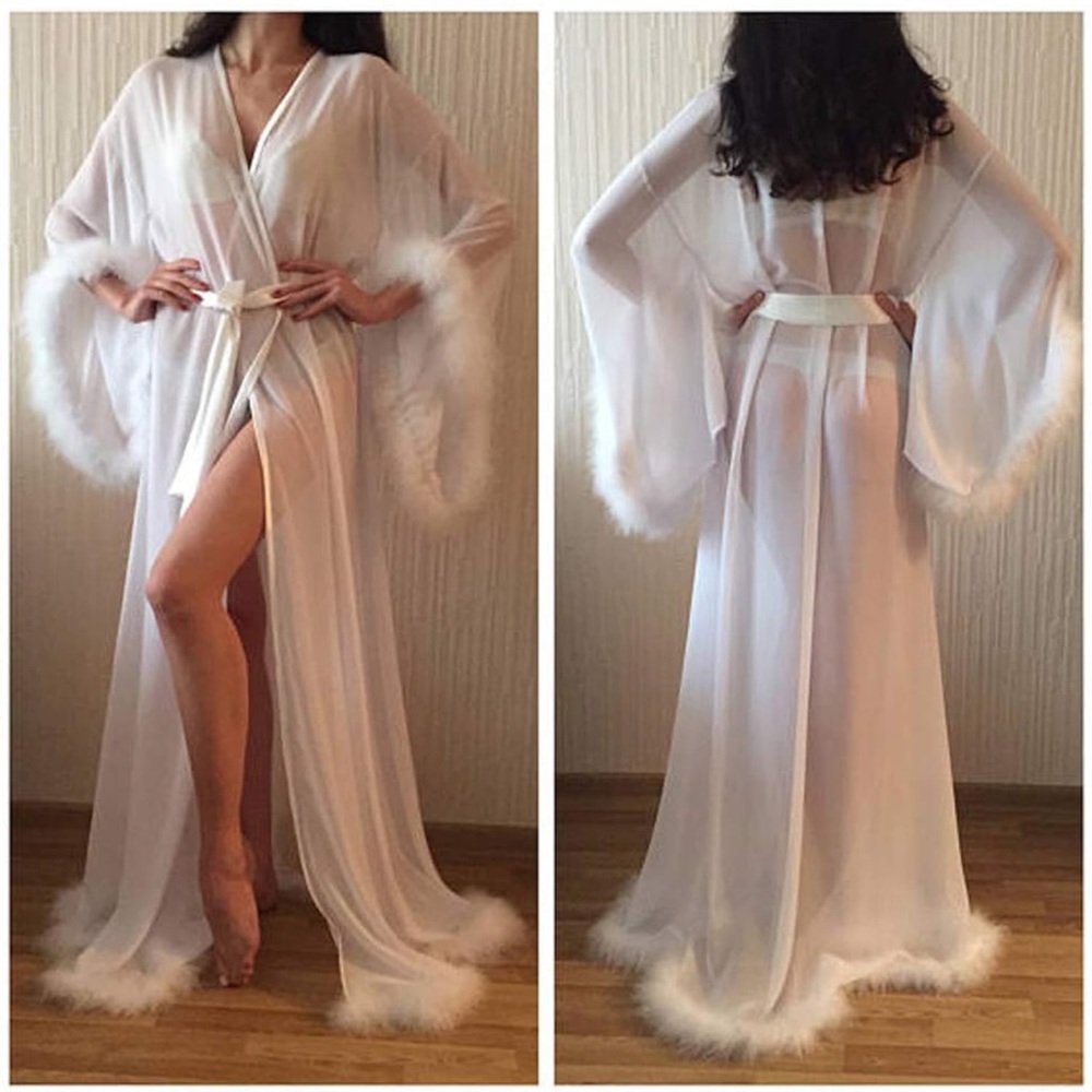 🤍Feather Bridal Robe🤍